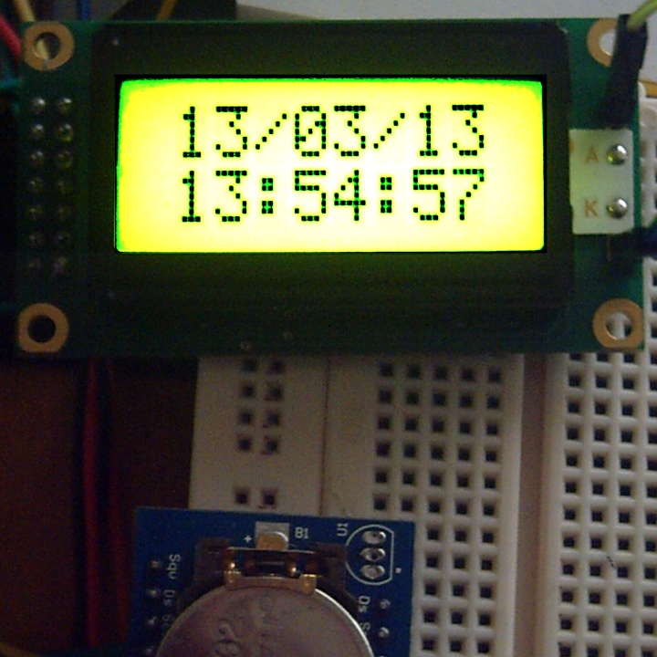 RTC-DS1307 LCD-RC0802A Arduino 2009 - Atmega328