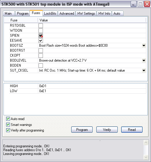 ATmega fusebit repair (HVPP+HVSP) MIKROELECTRONICA